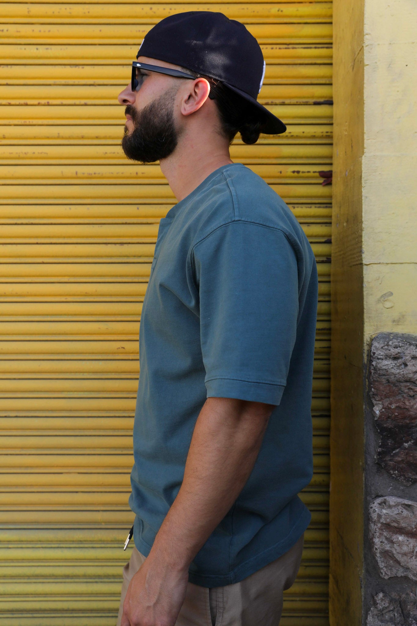Relaxed Henley Teal