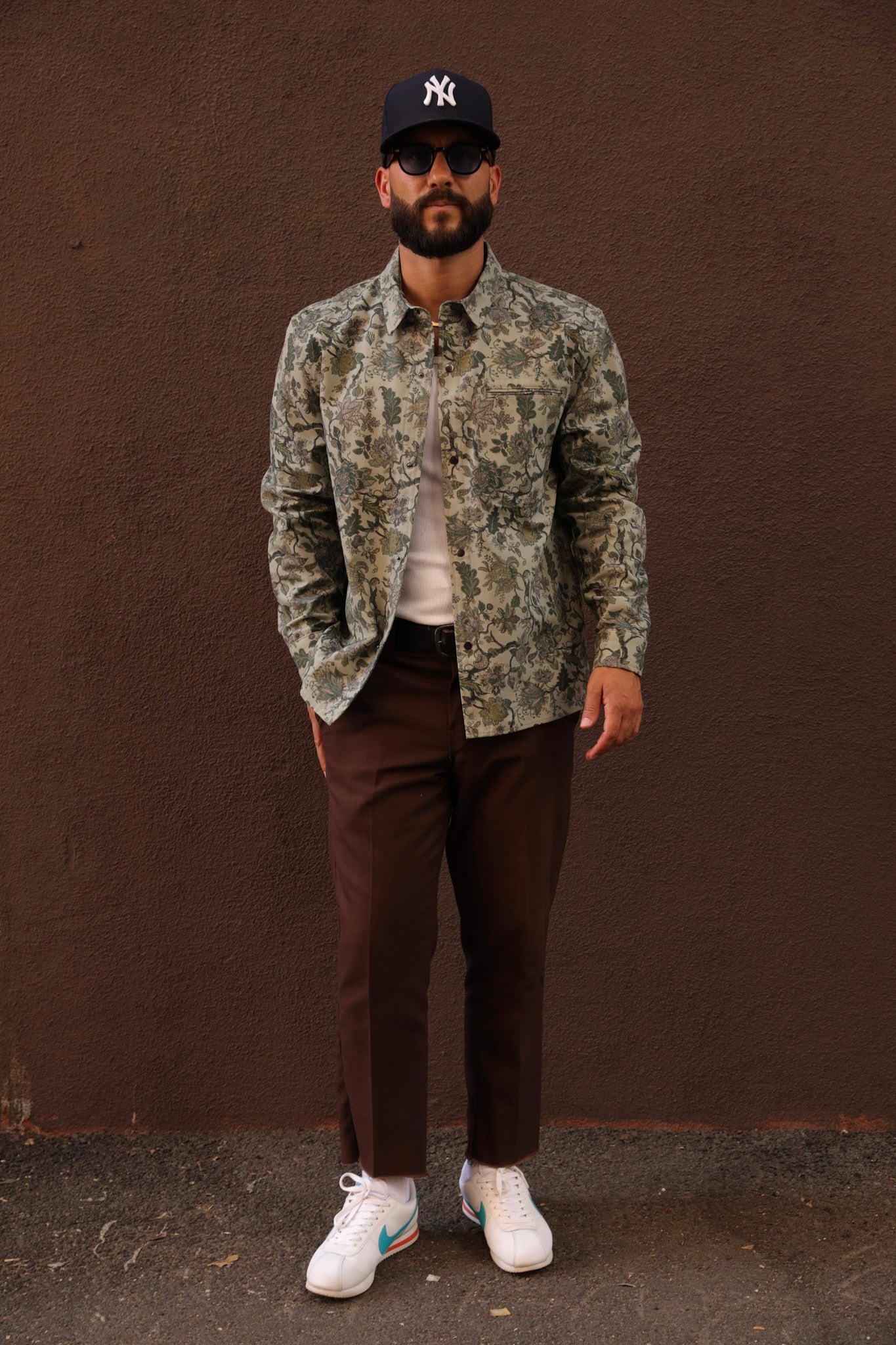 Paisley shirt jacket