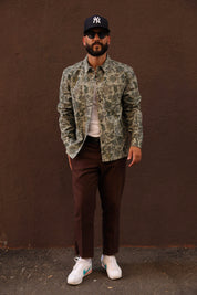 Paisley shirt jacket Sage