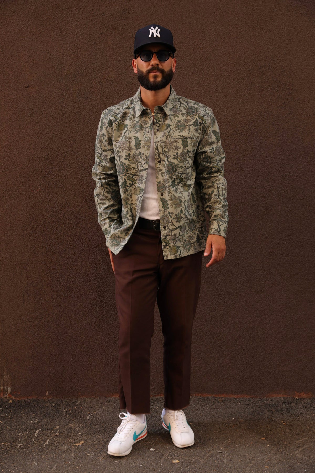 Paisley shirt jacket Sage