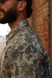 Paisley shirt jacket Sage
