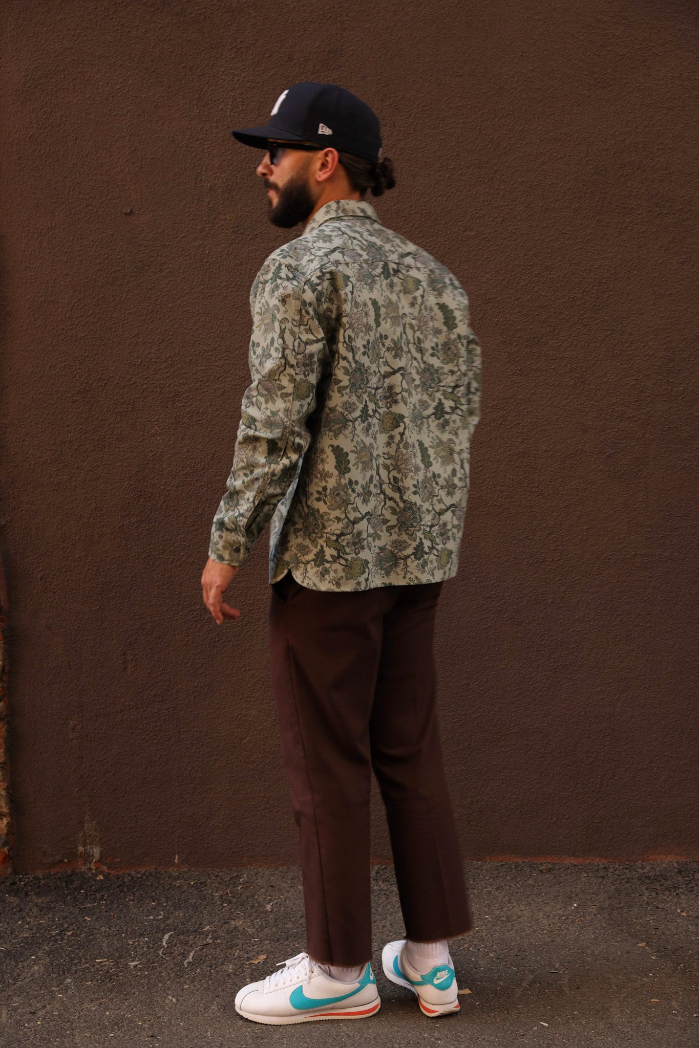 Paisley shirt jacket Sage