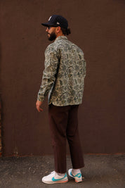 Paisley shirt jacket Sage