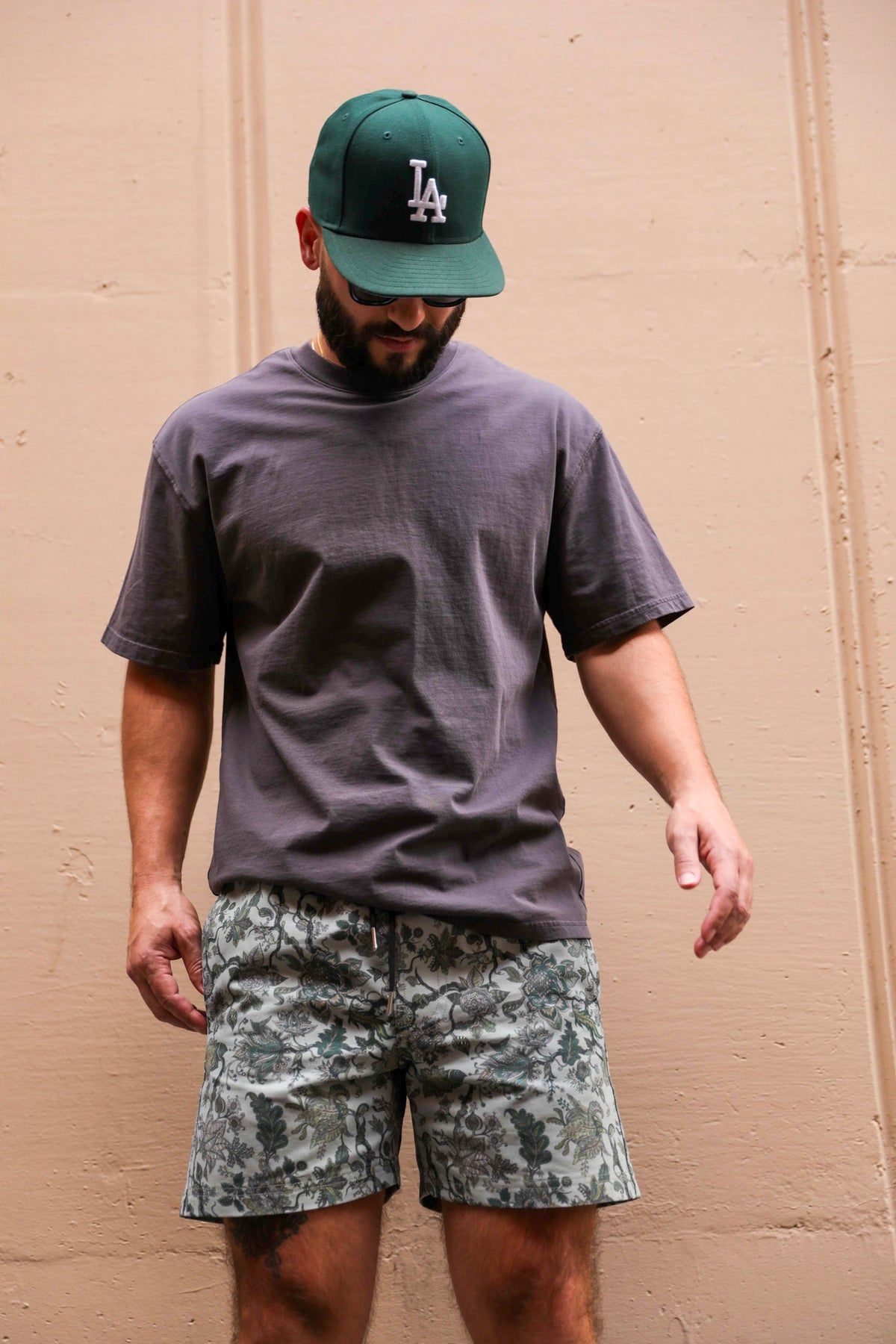 Riviera deck short - Green Paisley