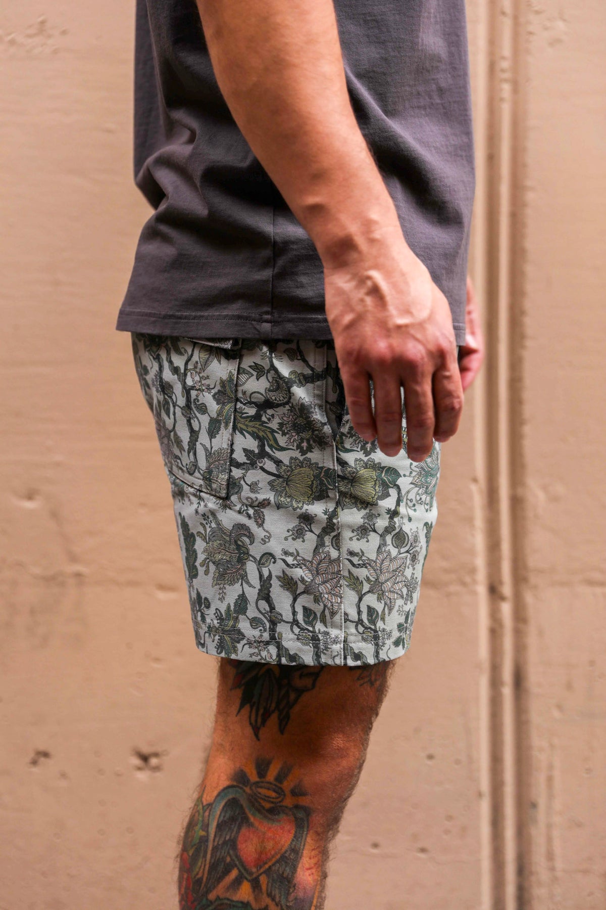 Riviera deck short - Green Paisley