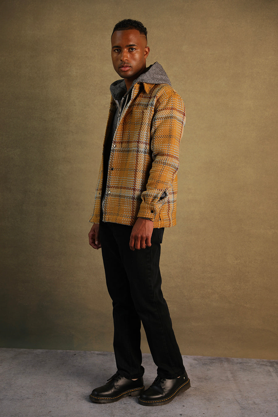 Loom Woven Jacket Mustard