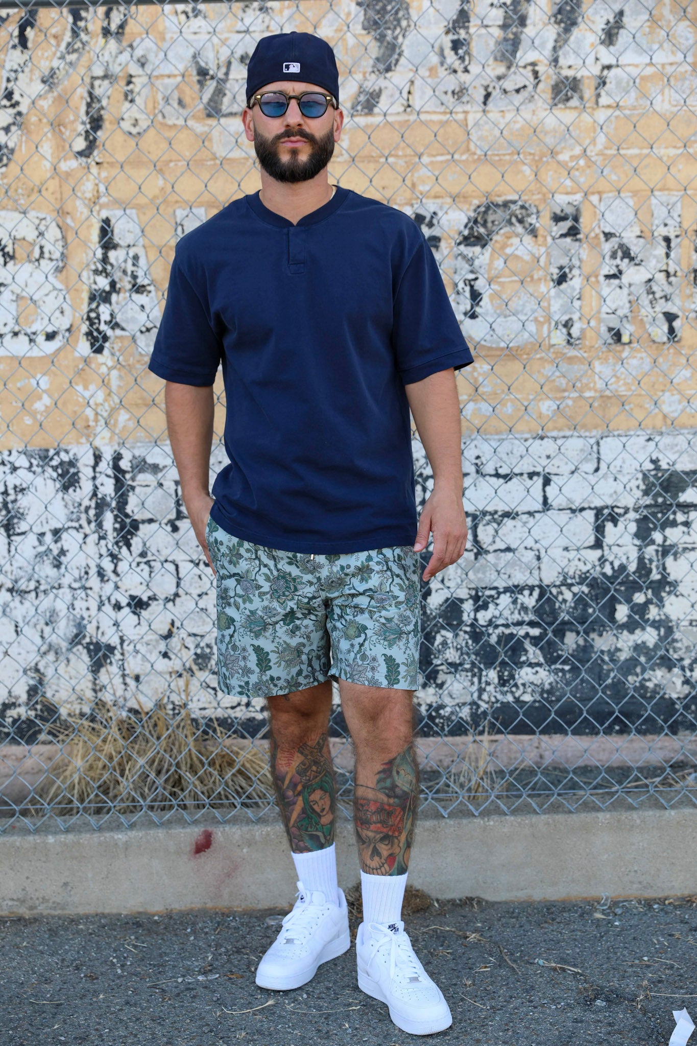 Relaxed Henley Navy