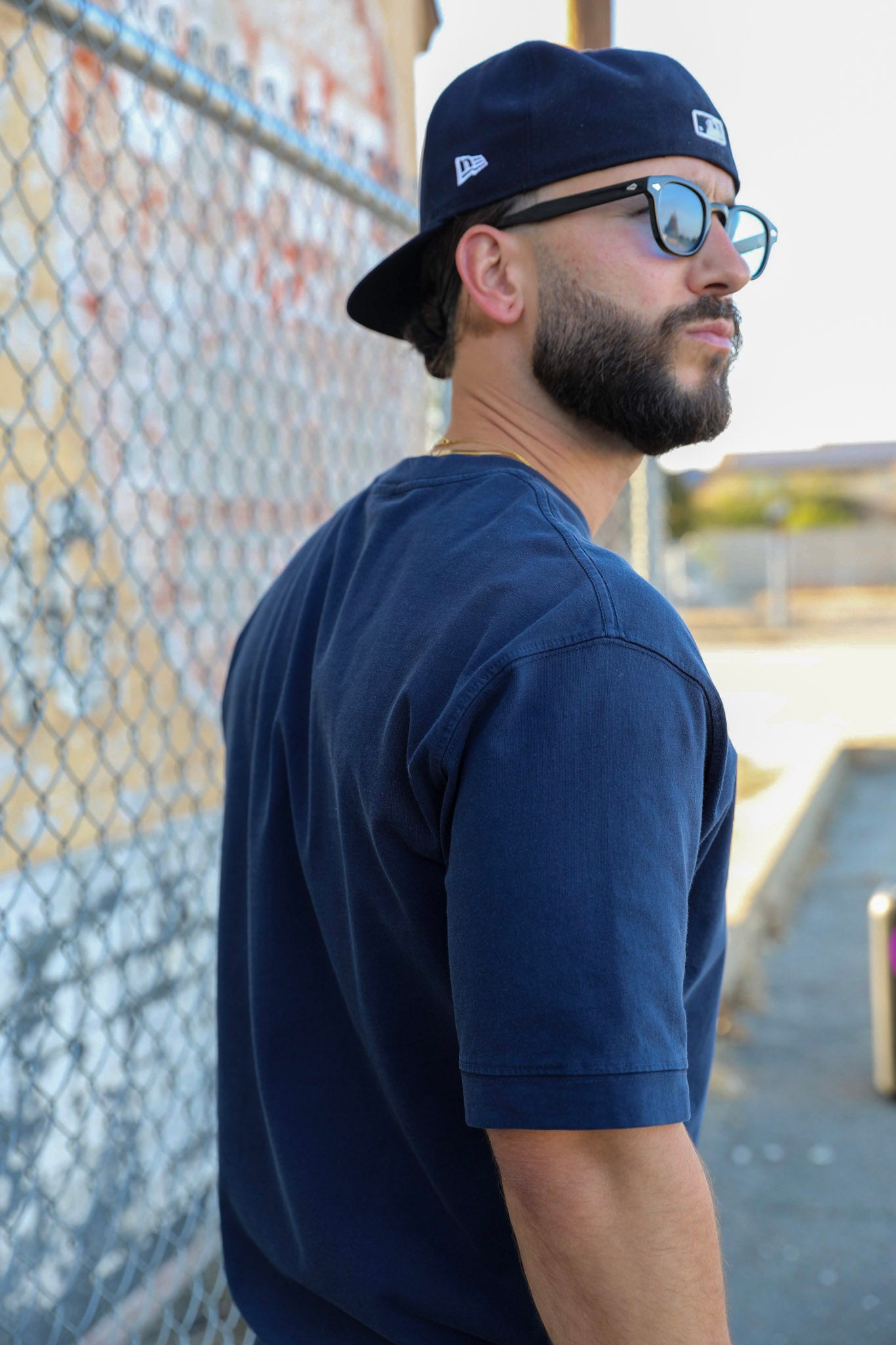 Relaxed Henley Navy