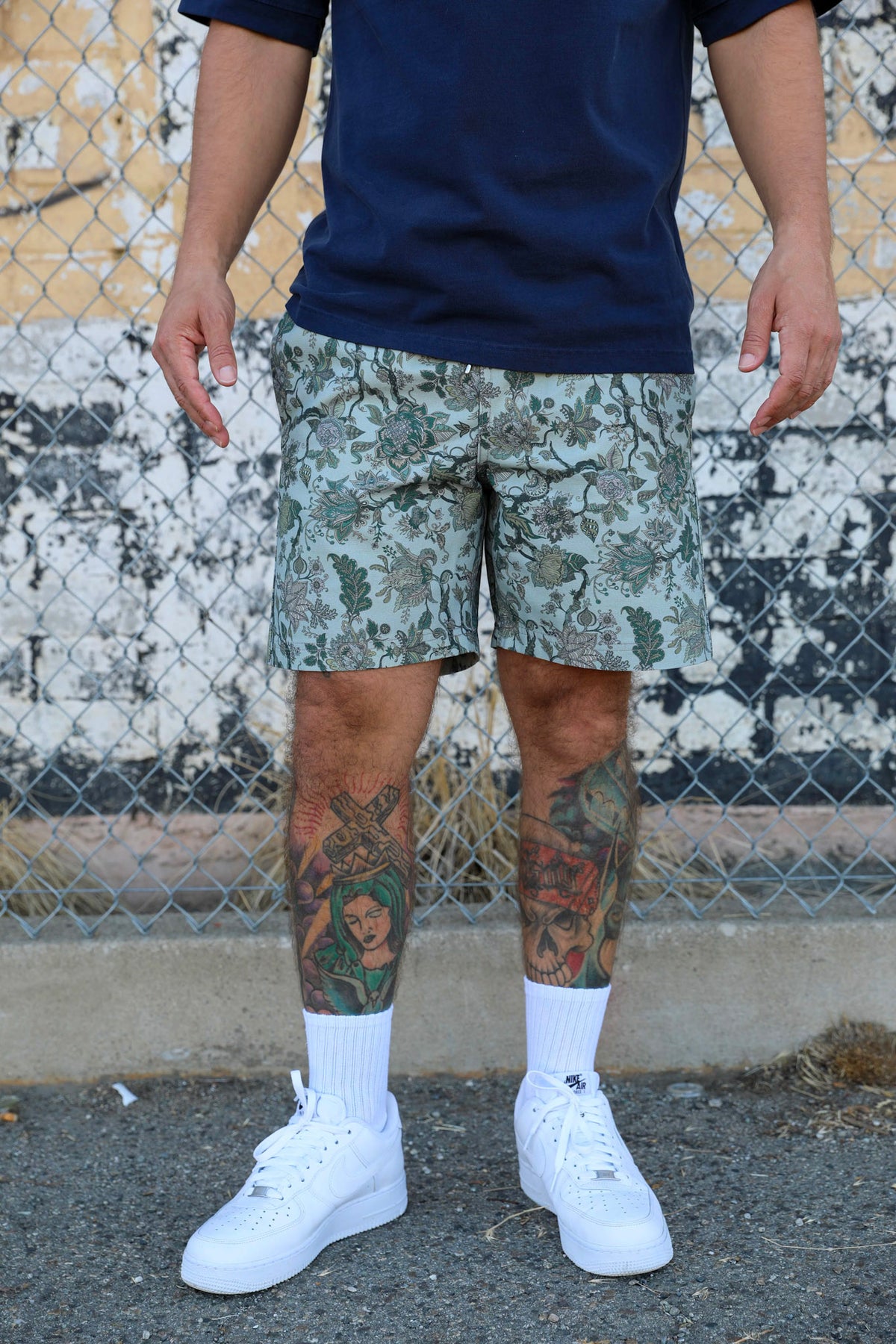 Riviera deck short - Green Paisley