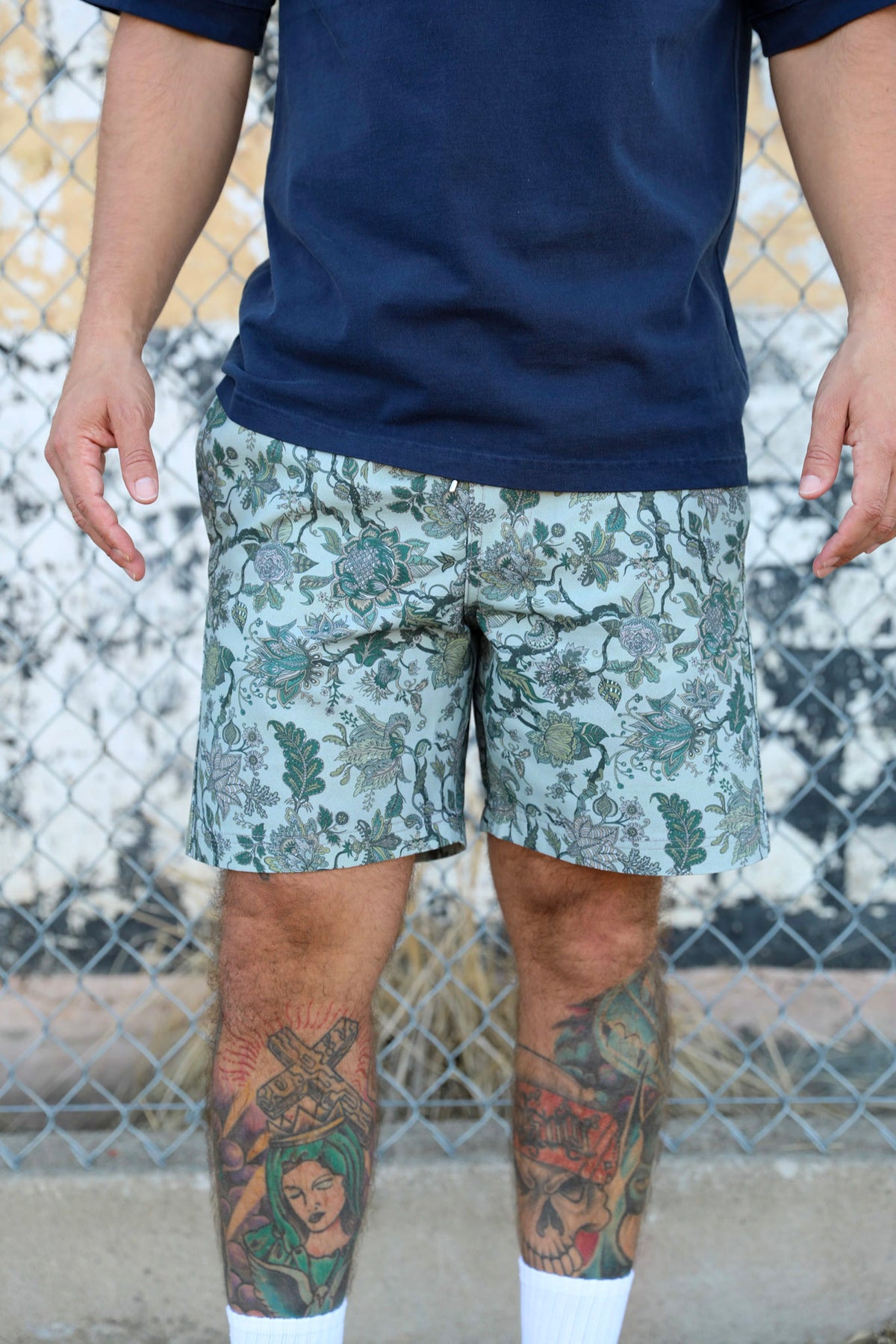 Riviera deck short - Green Paisley