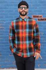 Flannel Shirt Jacket Color Burst