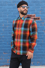 Flannel Shirt Jacket Color Burst
