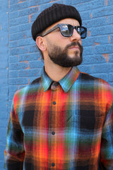 Flannel Shirt Jacket Color Burst