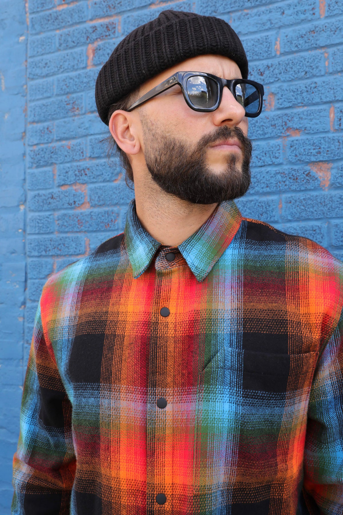 Flannel Shirt Jacket Color Burst