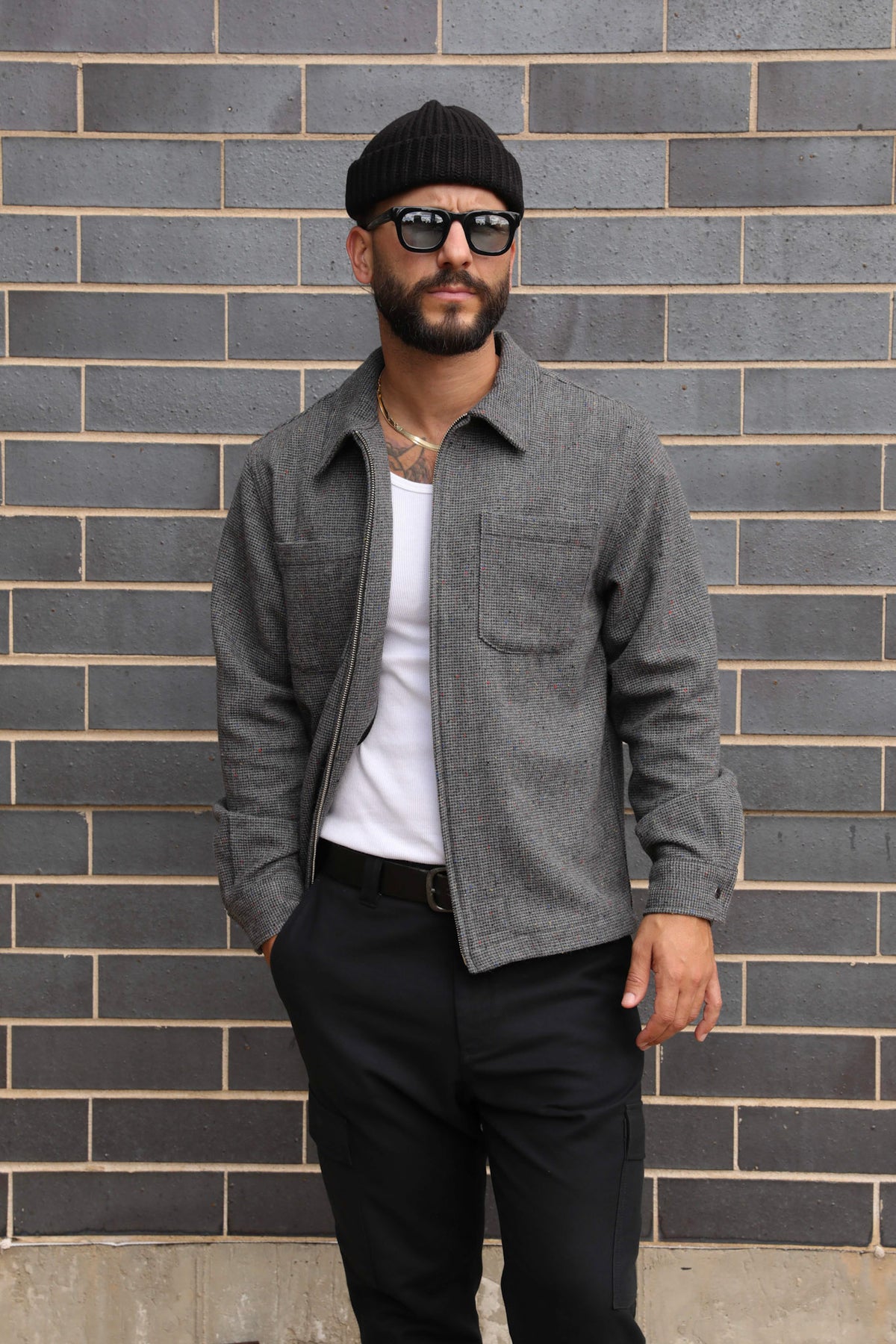 Tweed Zip-up