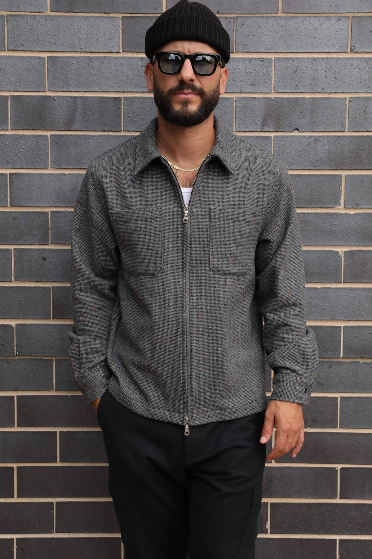 Tweed Zip-up