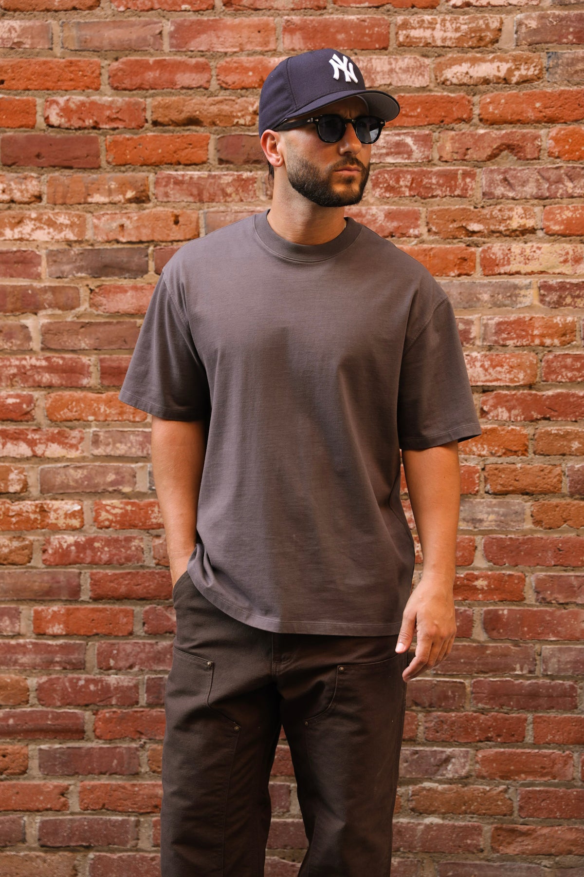 Relaxed Heavy Tee Rose grey