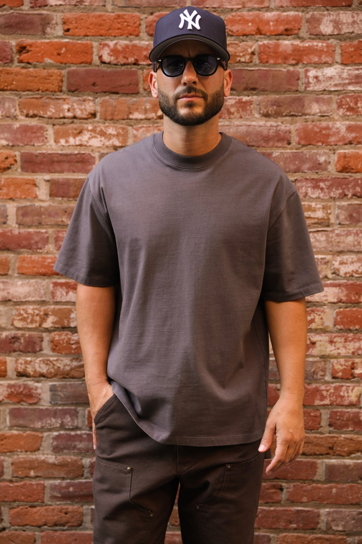 Relaxed Heavy Tee Rose grey