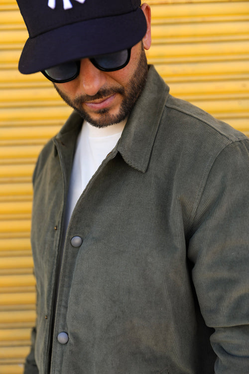 Corduroy Jacket Olive with Liner