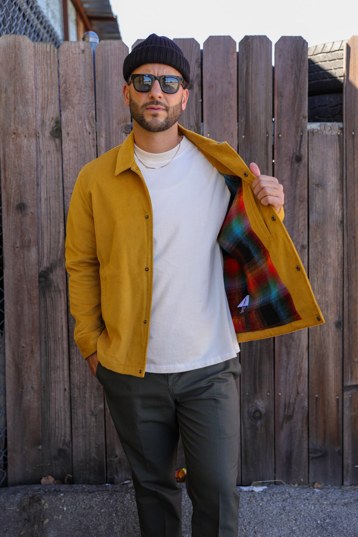 Corduroy Jacket Mustard with Flannel Liner