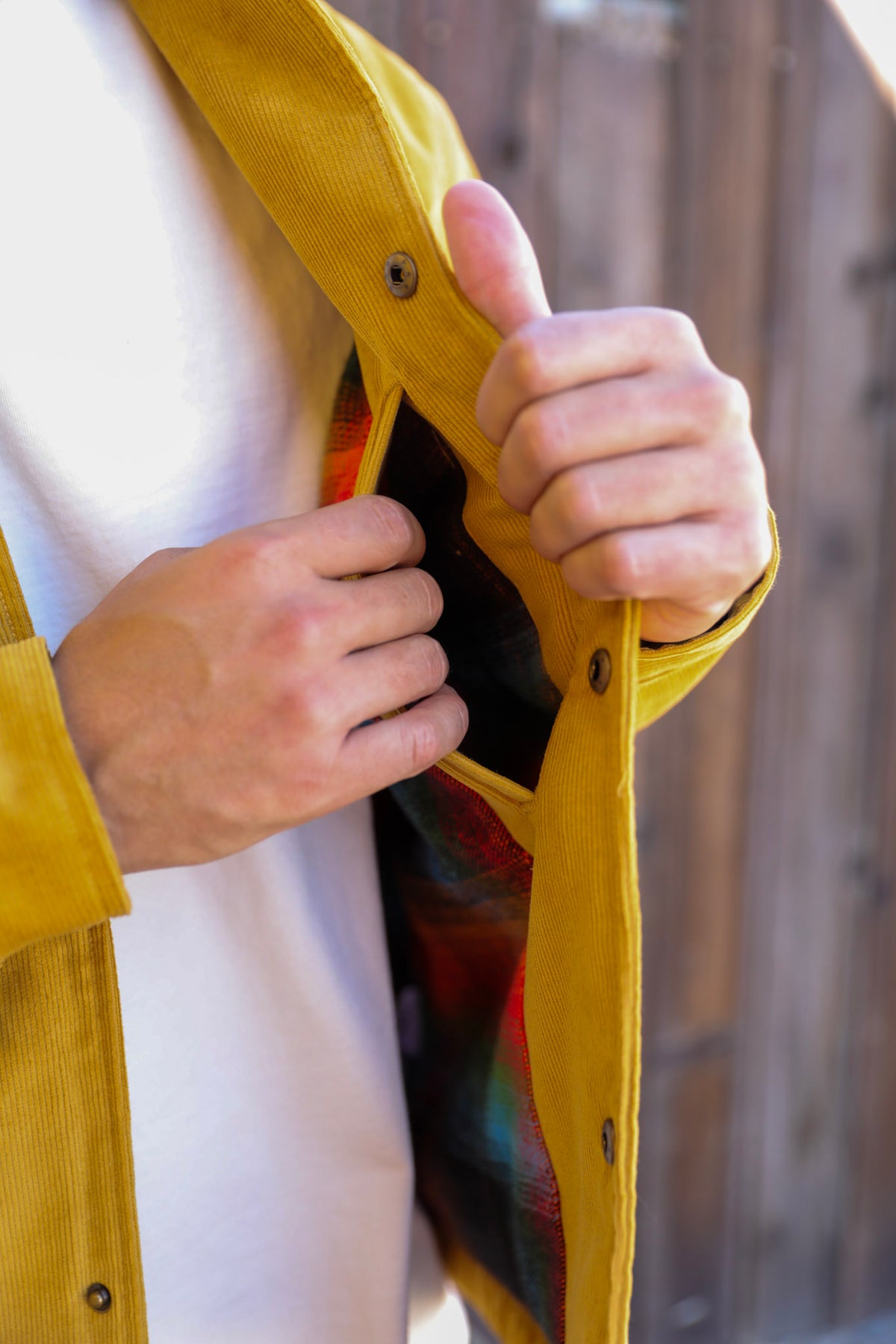 Corduroy Jacket Mustard with Flannel Liner
