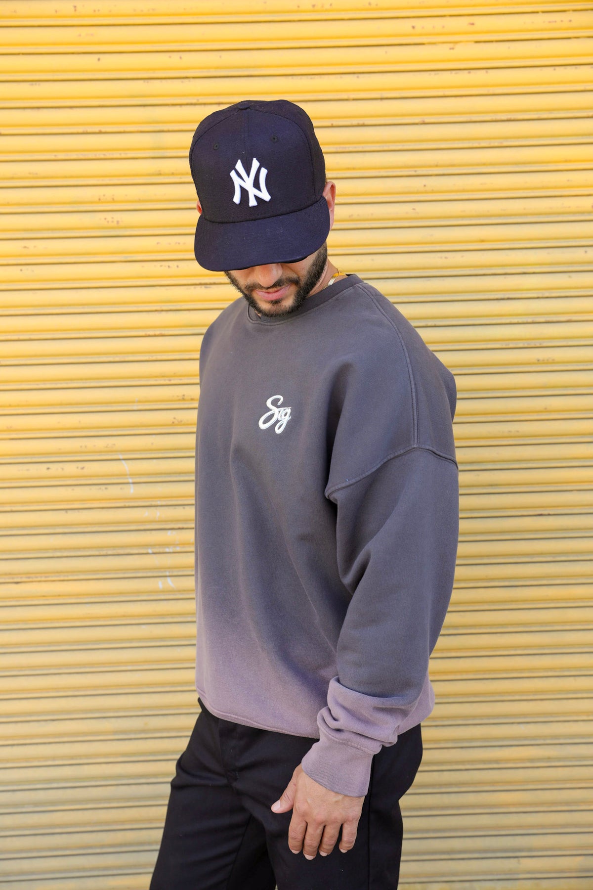 Rose Grey Vintage Fade Crewneck