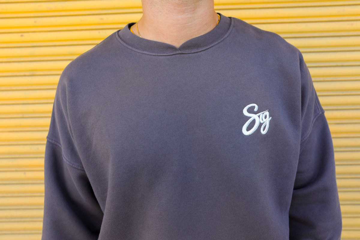 Rose Grey Vintage Fade Crewneck