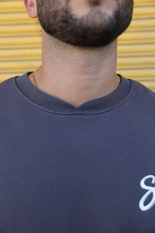 Rose Grey Vintage Fade Crewneck