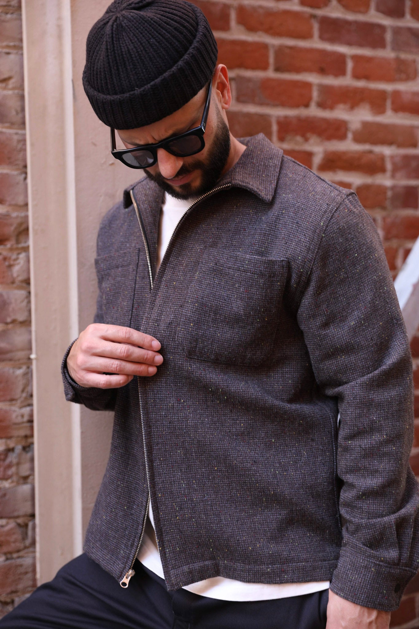 Tweed Zip-up Fuji