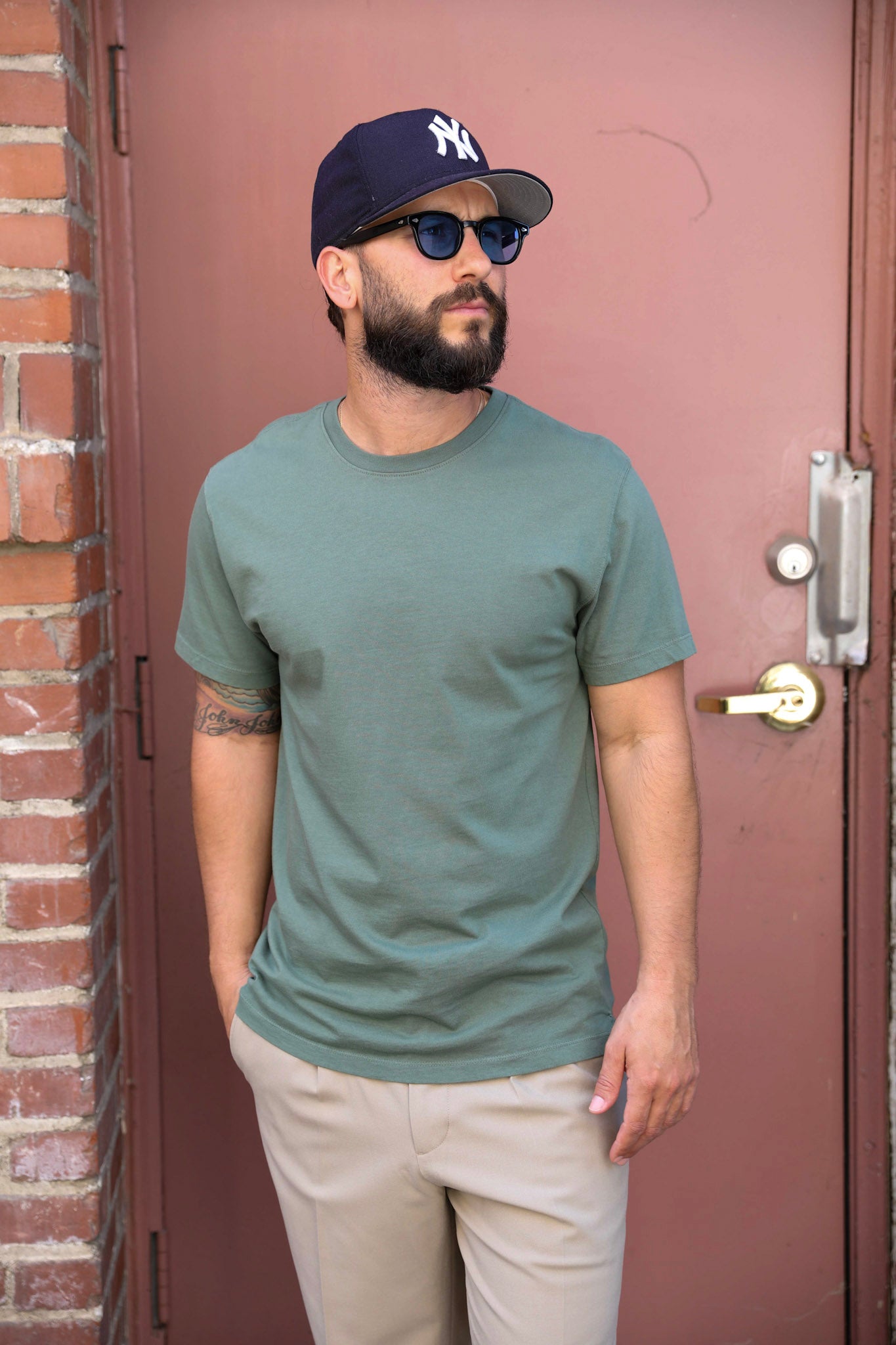 Slim-fit tee Sage