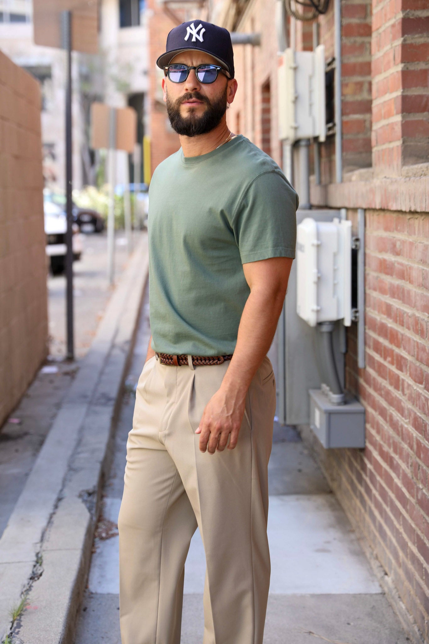 Slim-fit tee Sage