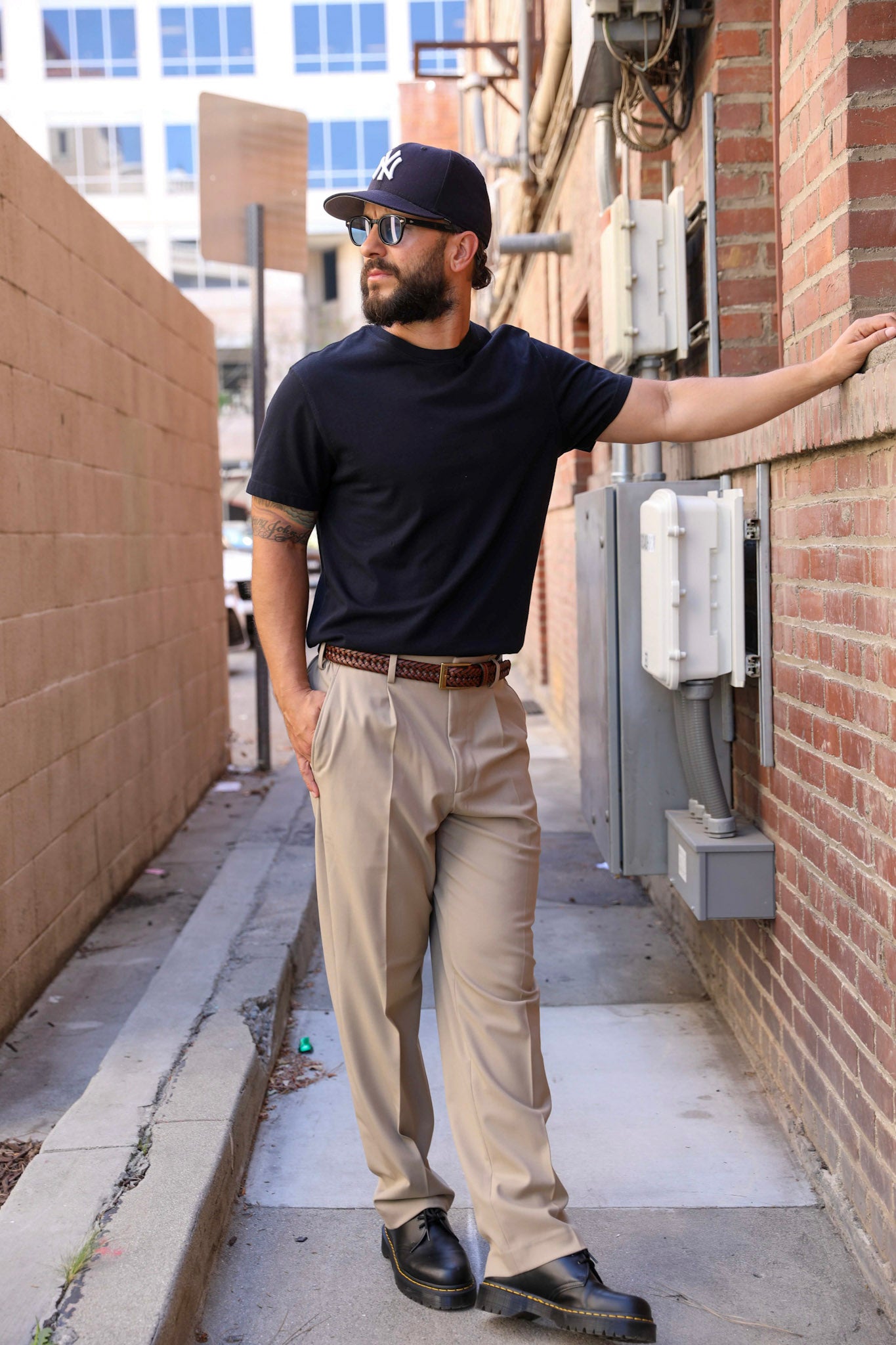Slim-fit tee Black