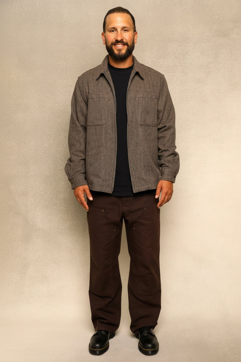 Tweed Zip-up Grey