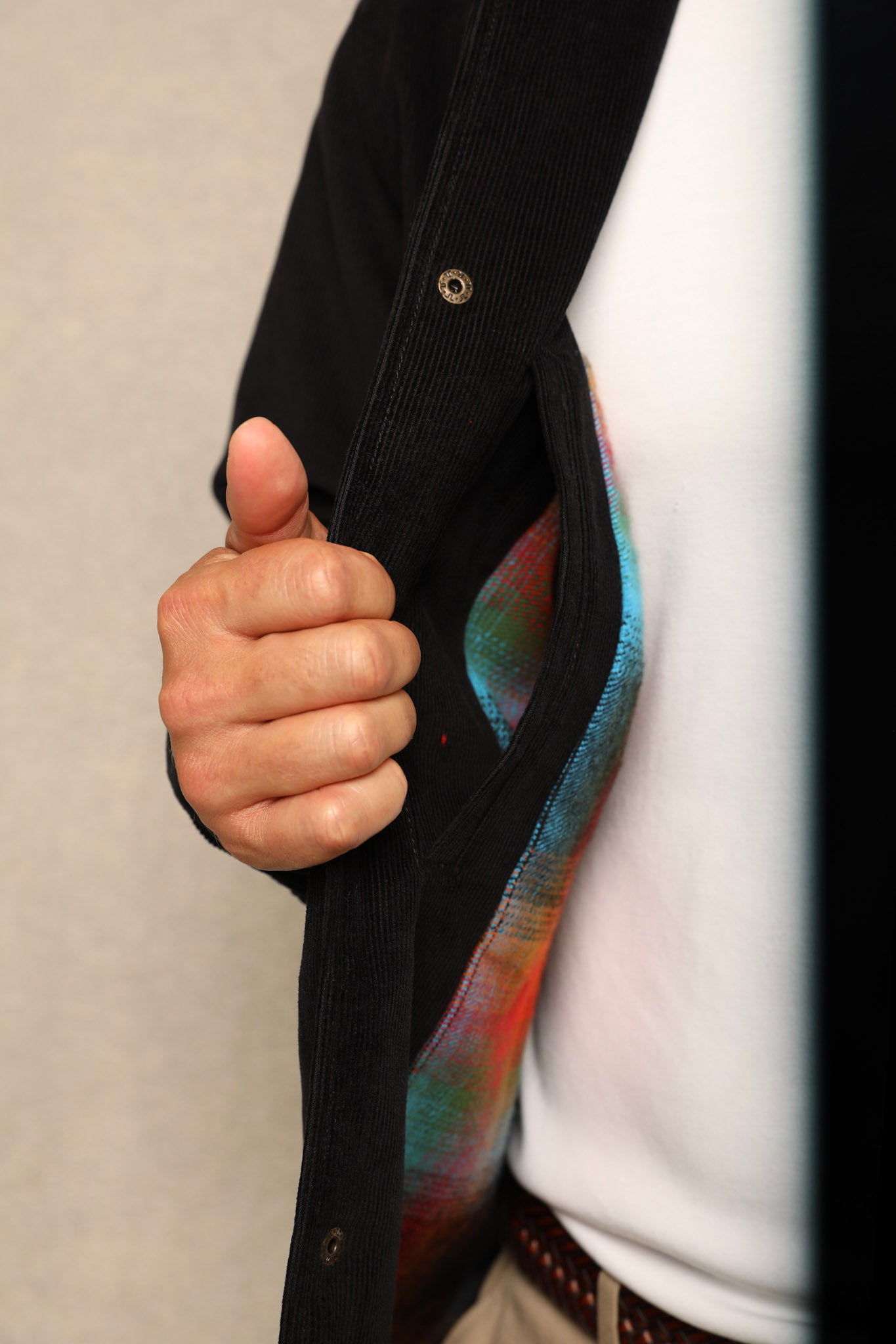 Corduroy Jacket Black with Liner