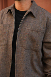 Tweed Zip-up Grey