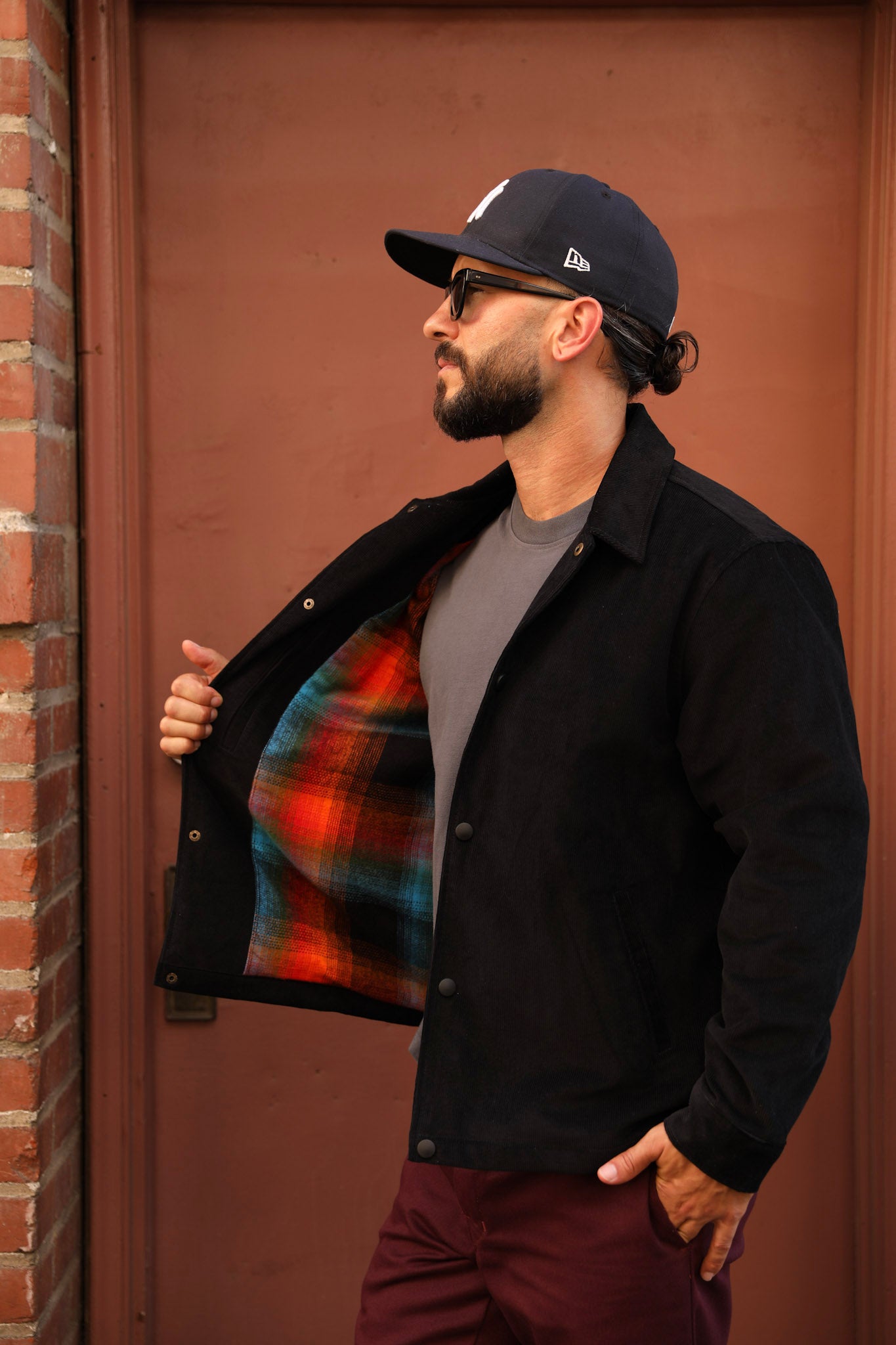 Corduroy Jacket Black with Liner