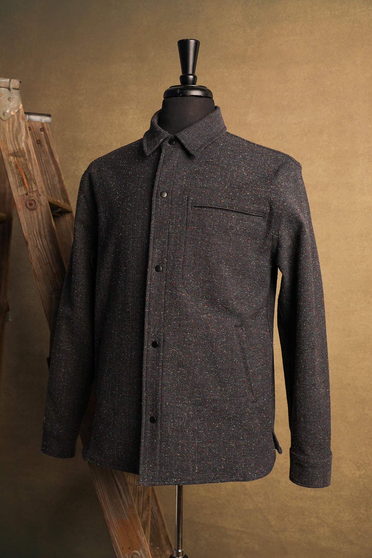 Wool and cotton blend shirts Jacket – amente