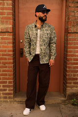 Paisley shirt jacket Sage