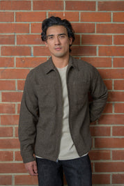 Tweed Zip-up Old World