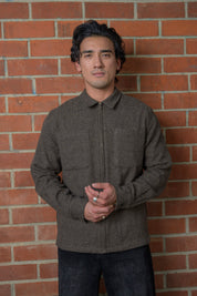 Tweed Zip-up Old World