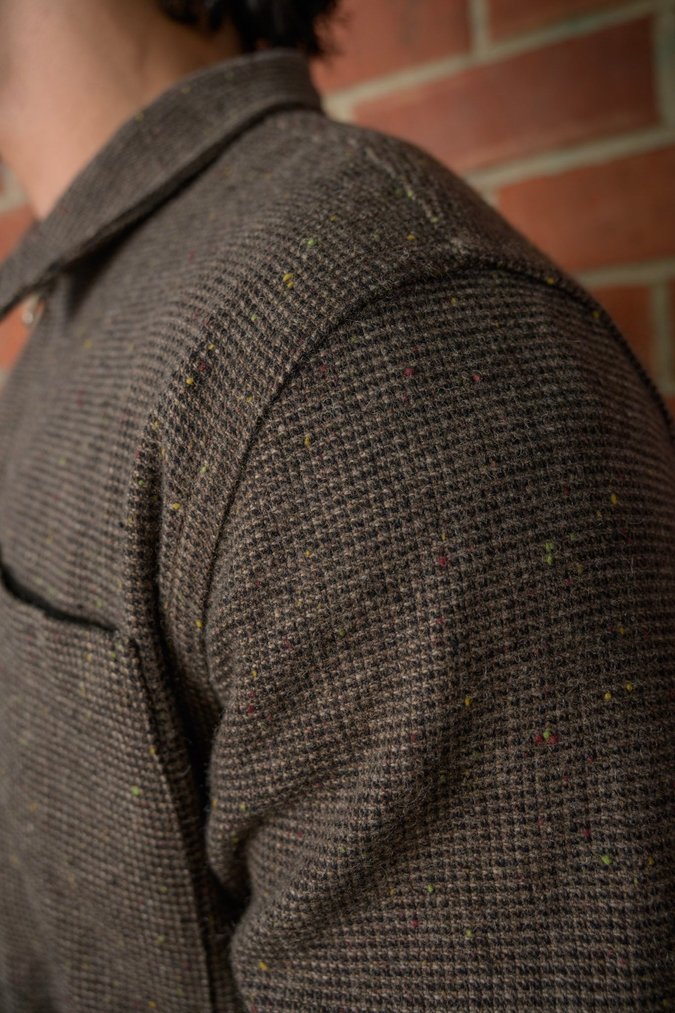 Tweed Zip-up Old World