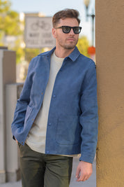 Danny Boy Stonewashed Chore Coat - Blue