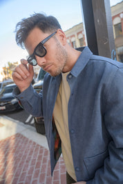 Danny Boy Stonewashed Chore Coat - Blue