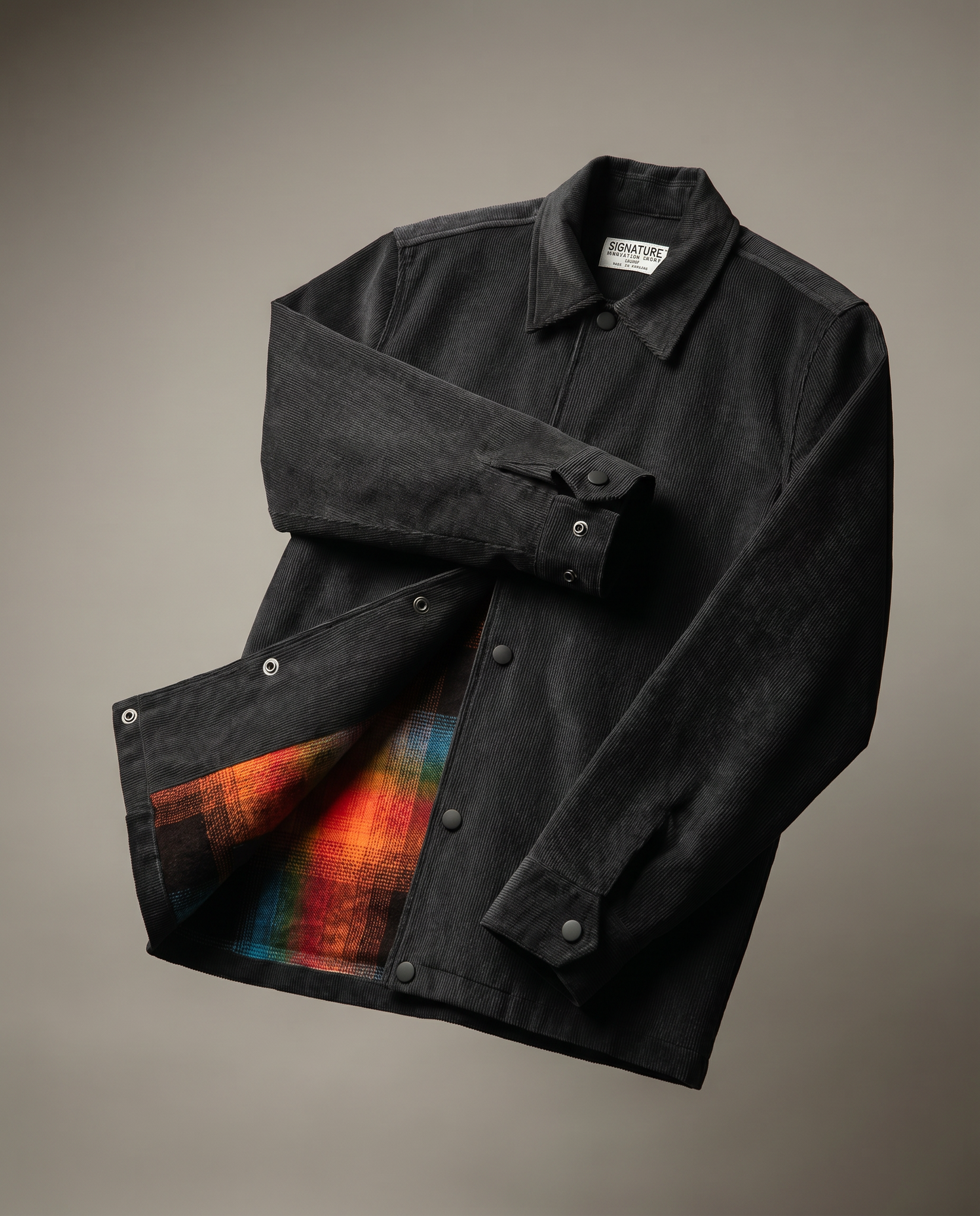 Black Corduroy Jacket Men | Flannel Lined Jackets – Signature