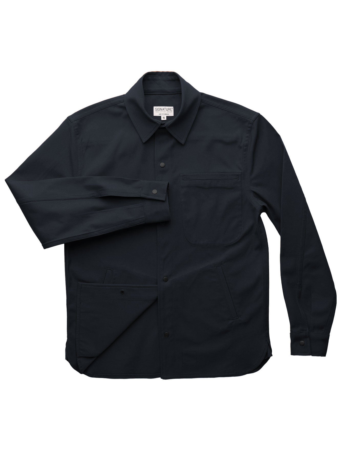 Oxford Shirt Jacket Navy