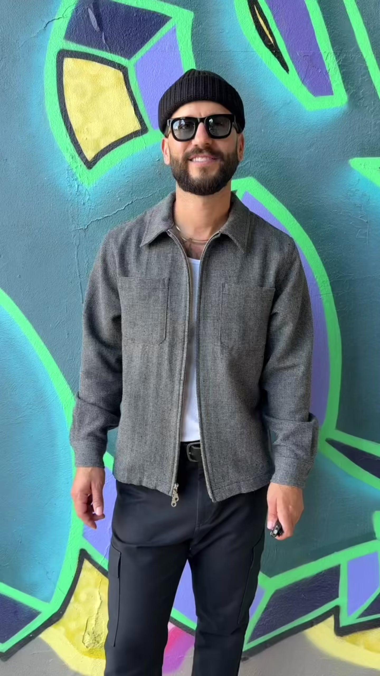 Tweed Zip-up