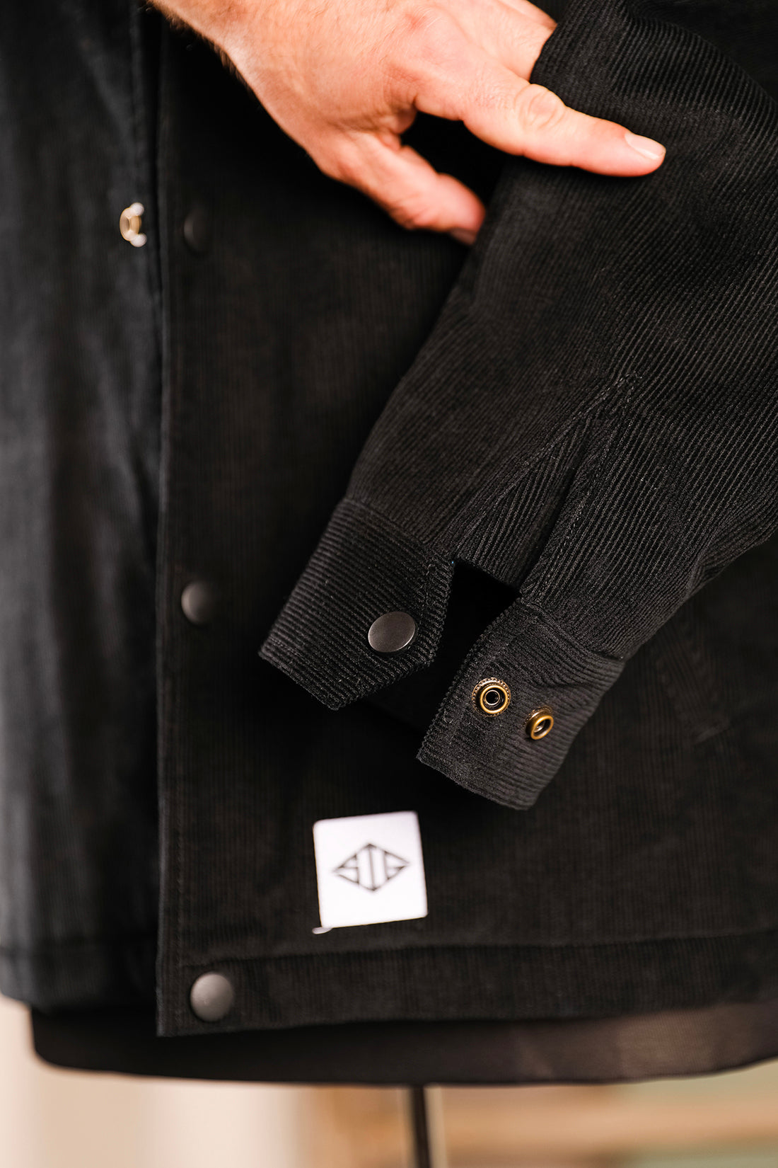 Corduroy Jacket Black with Liner