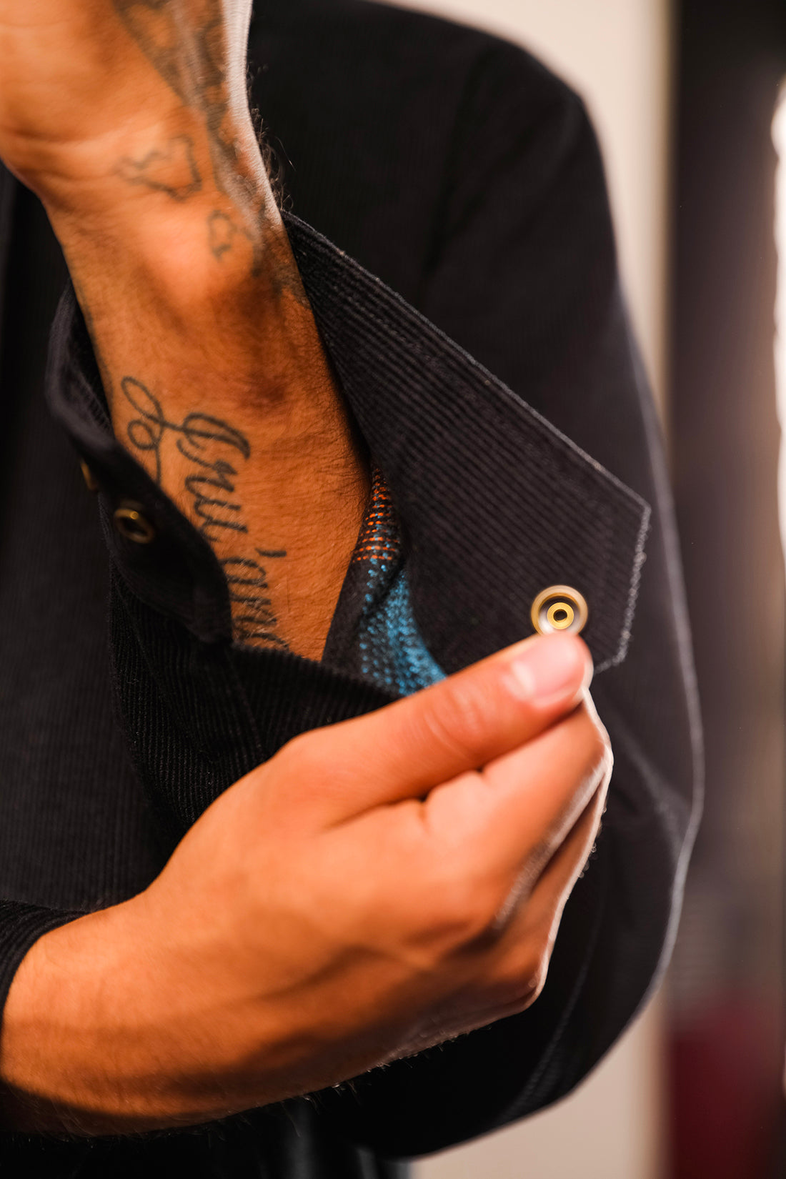 Corduroy Jacket Black with Liner