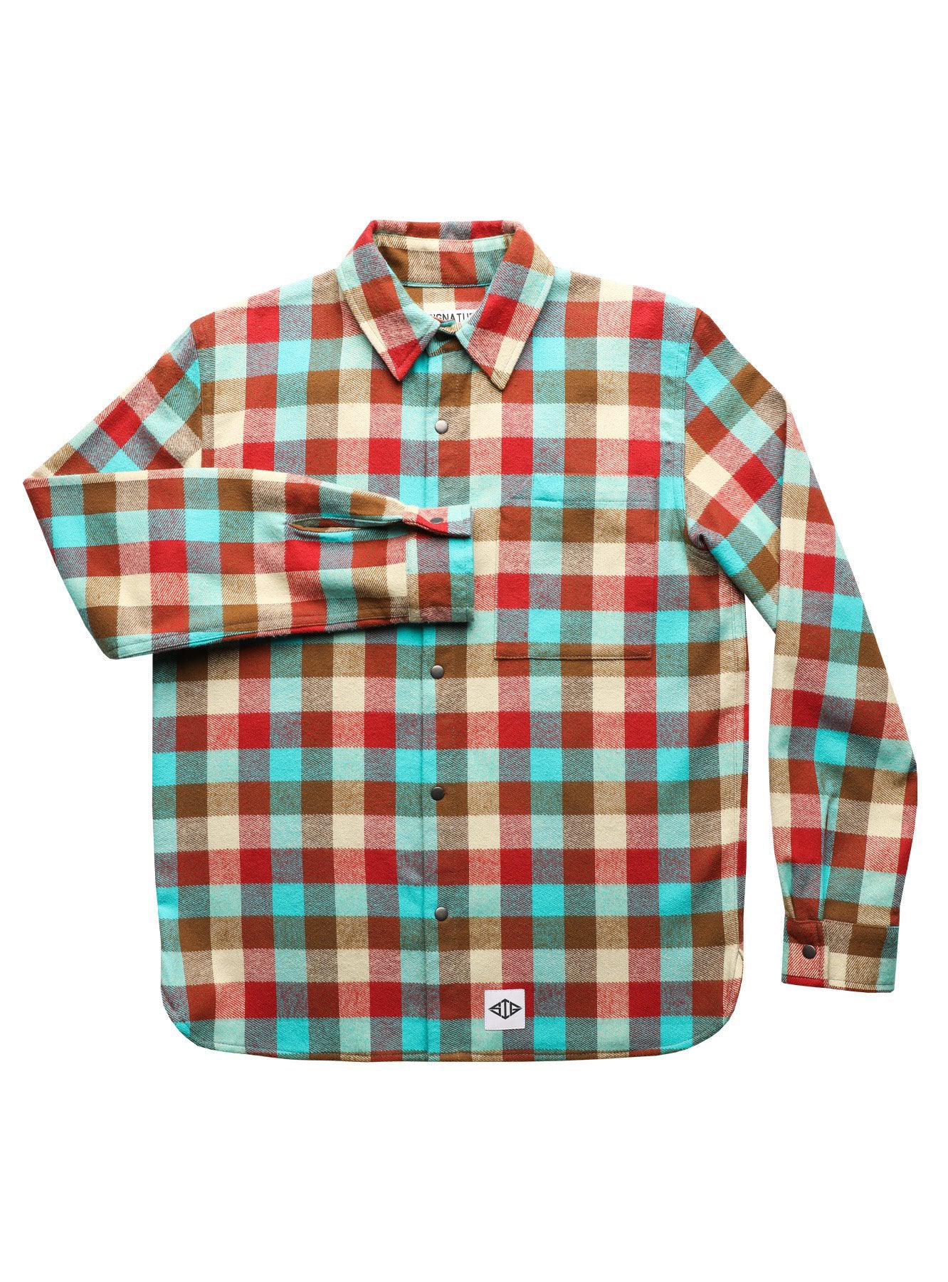 Flannel Shirt Jacket Teal