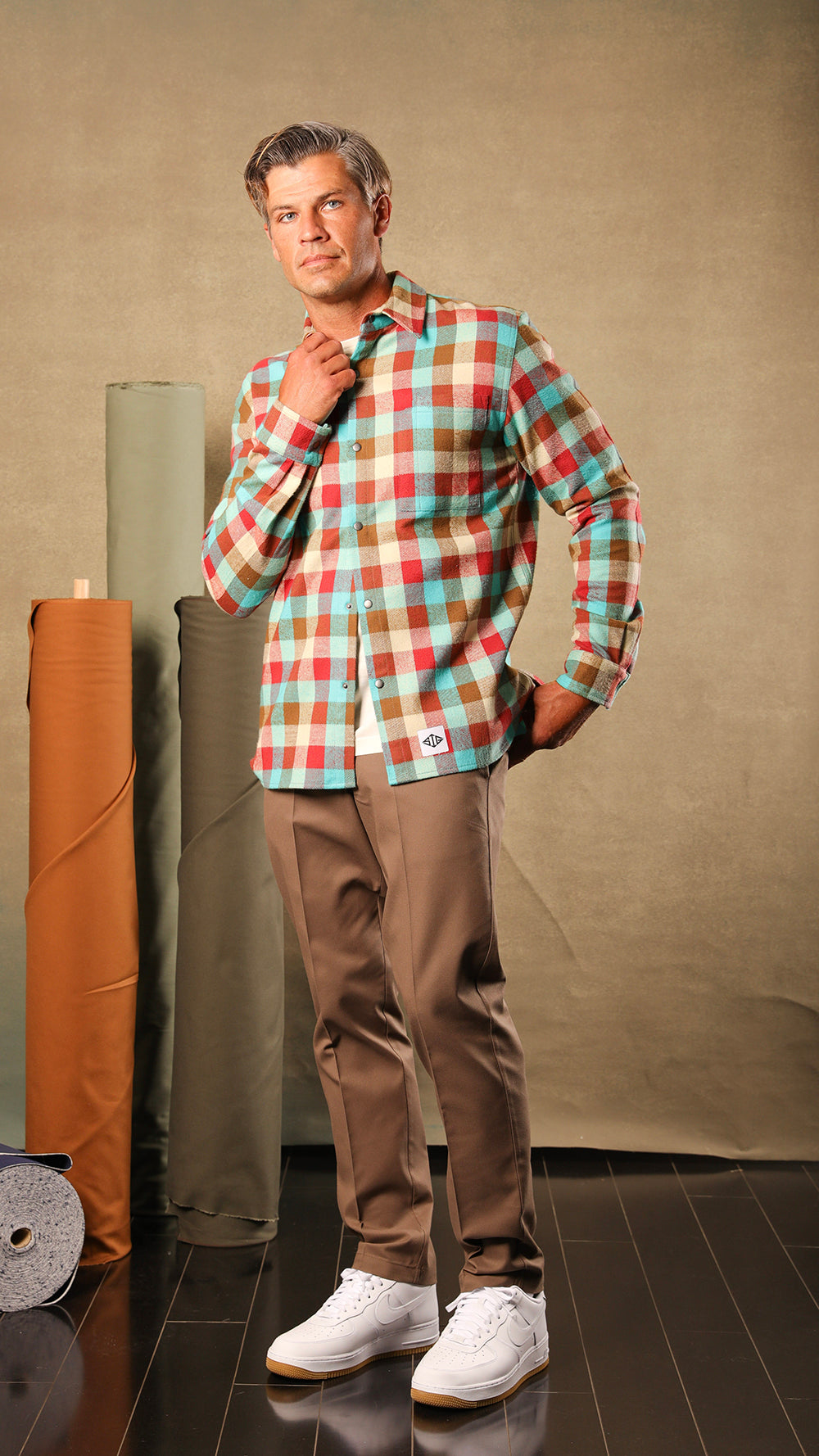 Flannel Shirt Jacket Teal